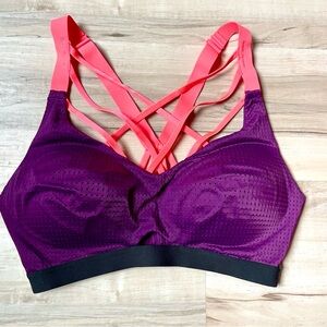 Victoria Sport Purple and Pink Strappy Bra